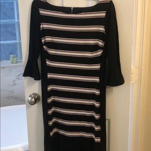 Black with pink and white dress